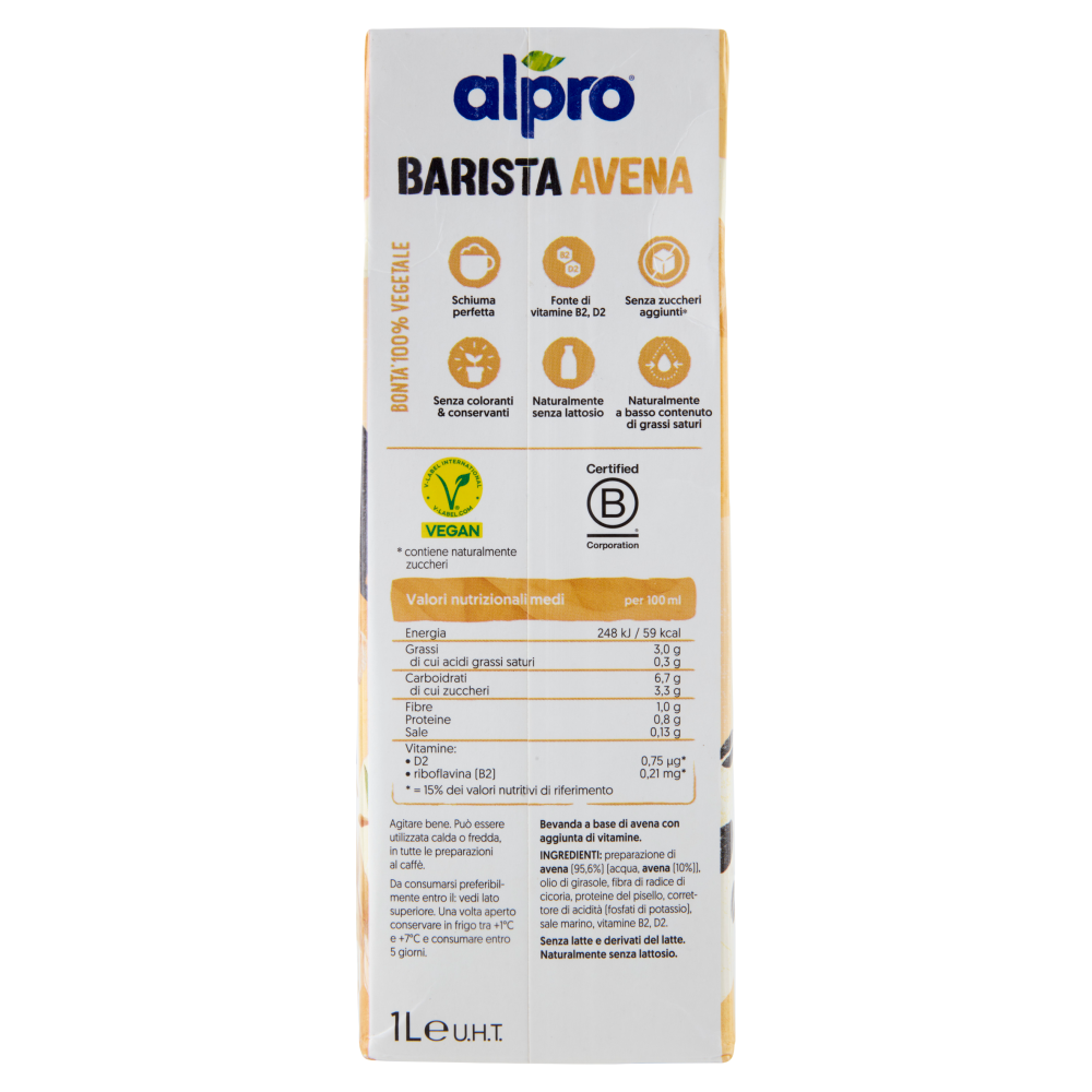 ALPRO Barista Bevanda Vegetale all'Avena 1 Litro