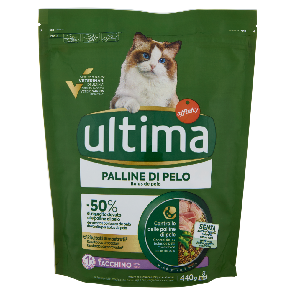 ultima Cat Palline di Pelo con Tacchino 440 g