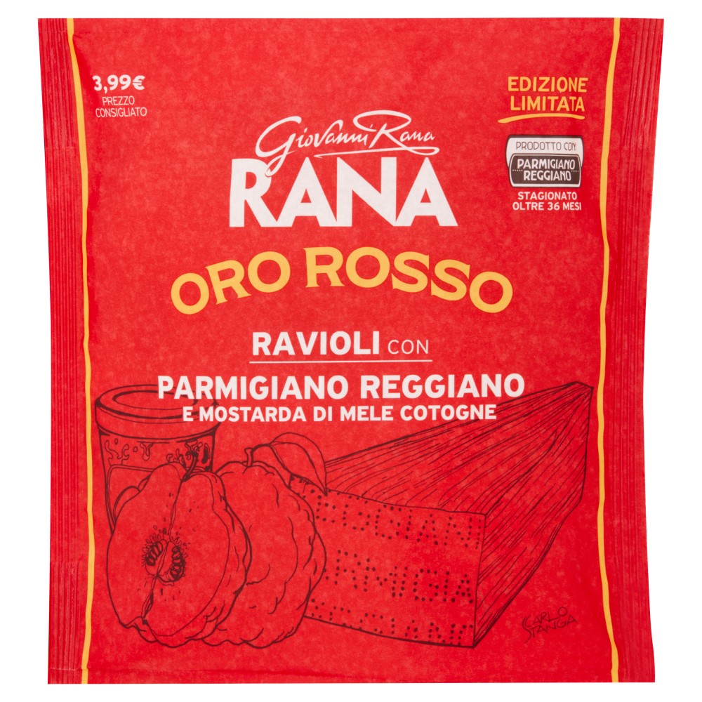 Giovanni Rana Oro Rosso Ravioli con Parmigiano Reggiano e Mostarda di Mele Cotogne 250 g