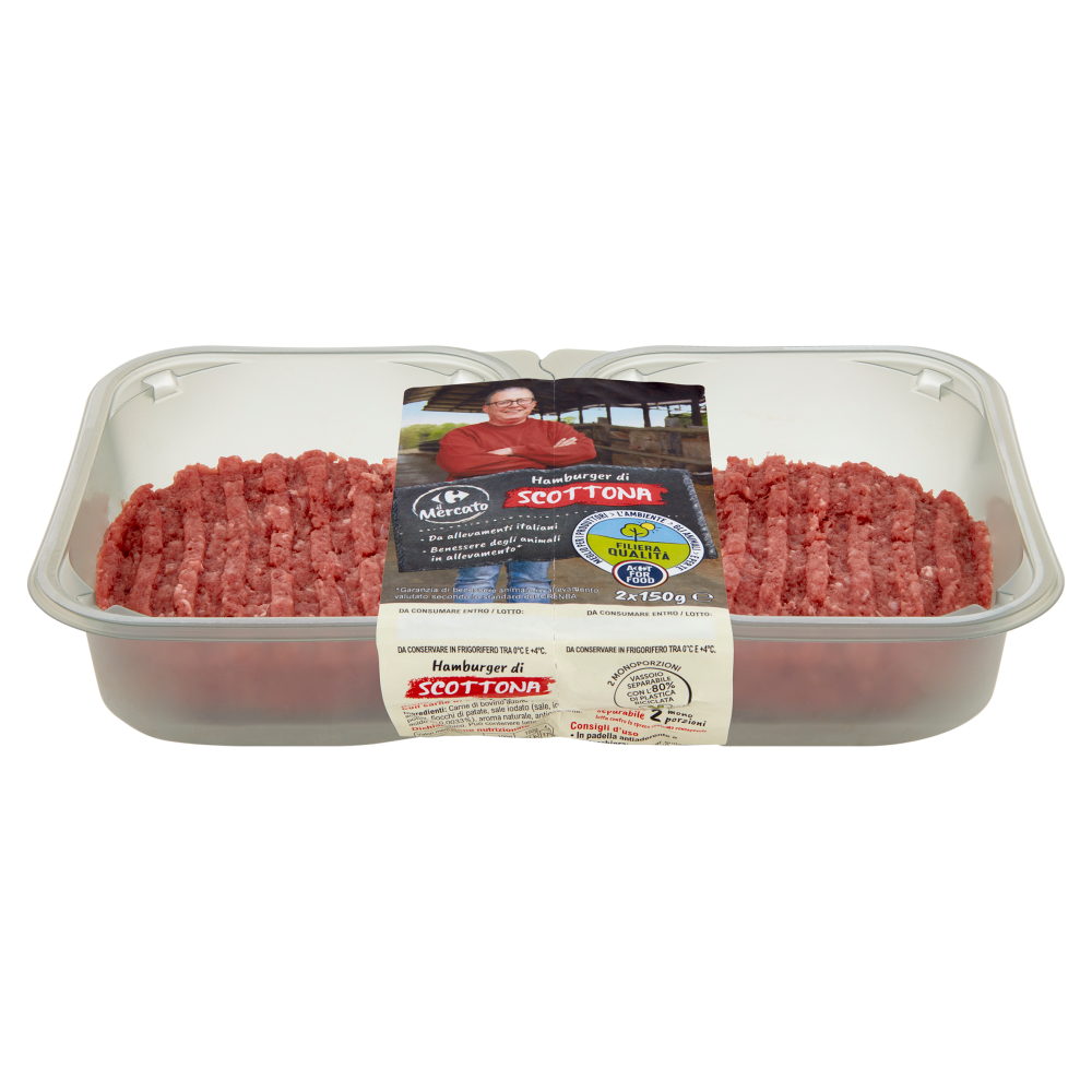 Carrefour il Mercato Hamburger di Scottona 2 x 150 g