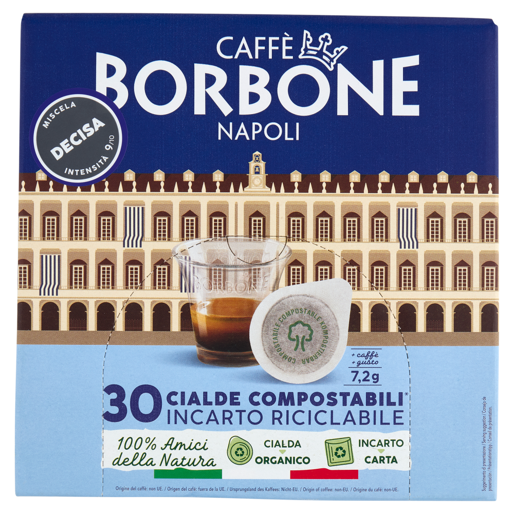 Caff&egrave; Borbone Miscela Decisa Cialde Compostabili* 30 x 7,2 g