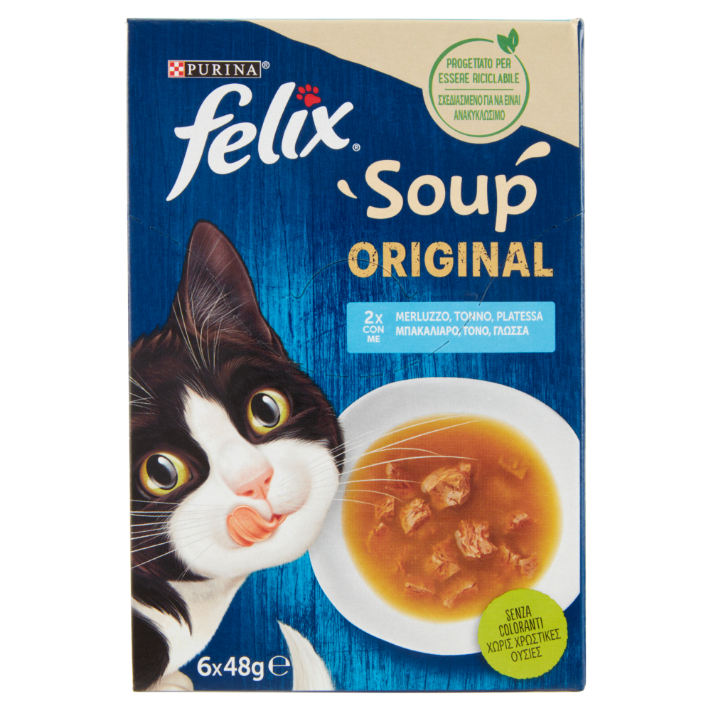 FELIX Soup Original (Merluzzo, Tonno, Platessa) 6 x 48 g