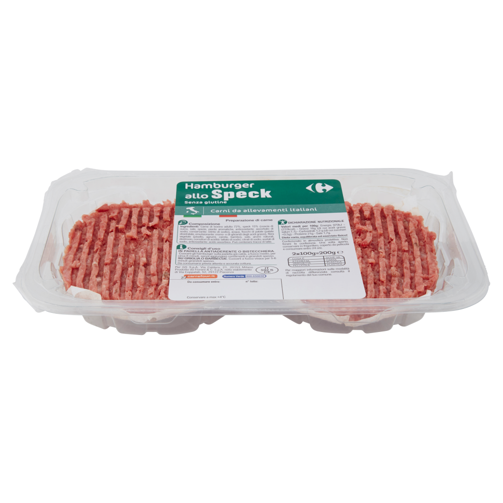 Carrefour Hamburger allo Speck 2 x 100 g