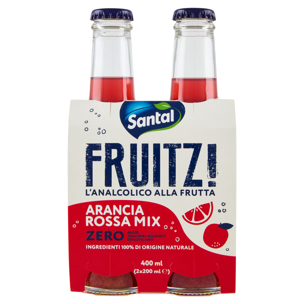 Sant&agrave;l Fruitz! Arancia Rossa Mix Zero 2 x 200 ml