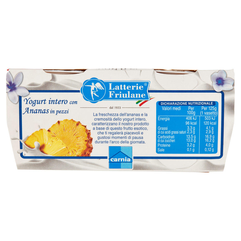 Latterie Friulane Yogurt Ananas in pezzi 2 x 125 g