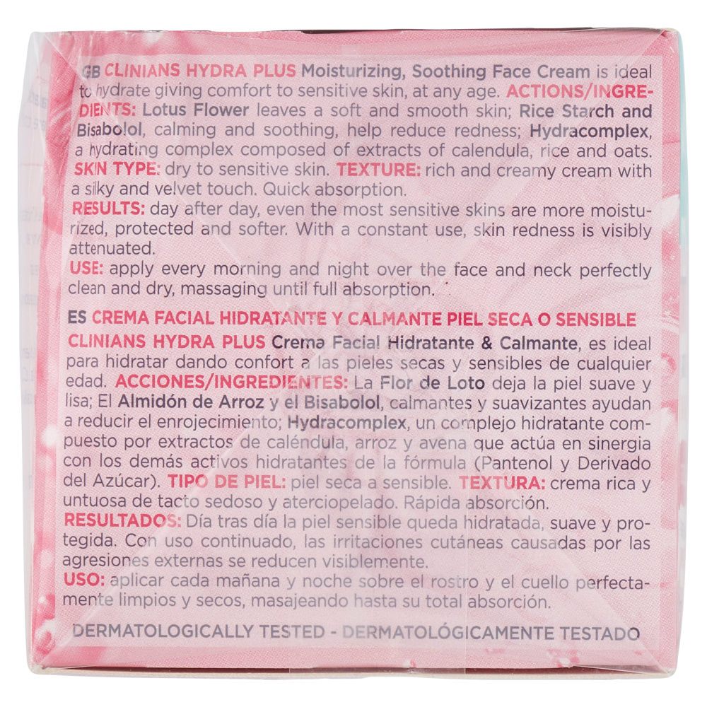 Clinians Hydra Plus Crema Idratante Lenitiva Pelli Secche o Sensibili 50 mL