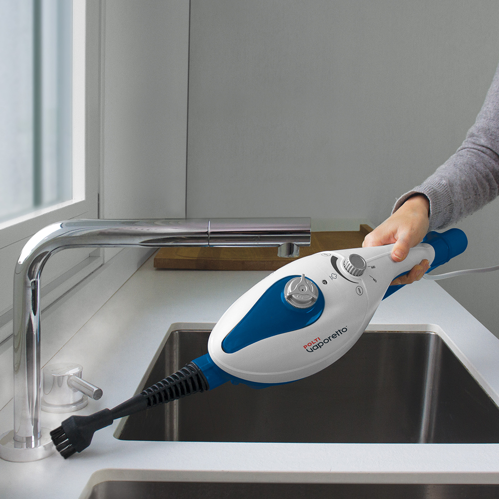 Polti Vaporetto SV210 Pulitore a vapore verticale 0,32 L 1300 W Blu, Bianco  | Carrefour