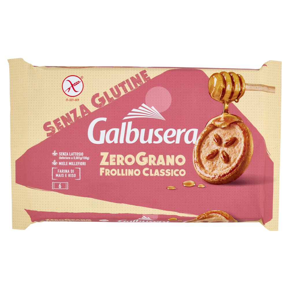Galbusera ZeroGrano Frollino Classico Senza Glutine 220 g (6 monoporzioni)