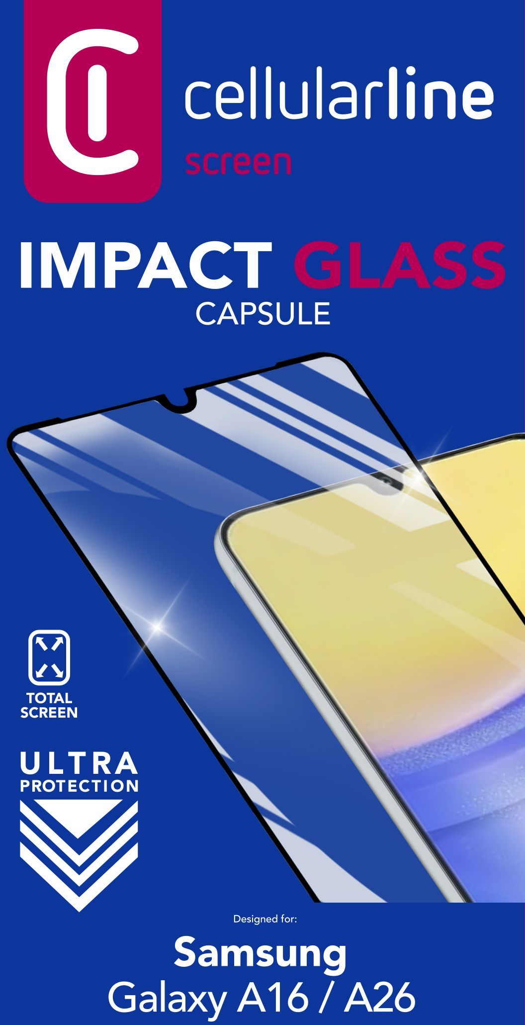 Cellularline Impact Glass Capsule - PIXEL 10PRO XL/9PRO XL Vetro temperato resistente da bordo a bordo