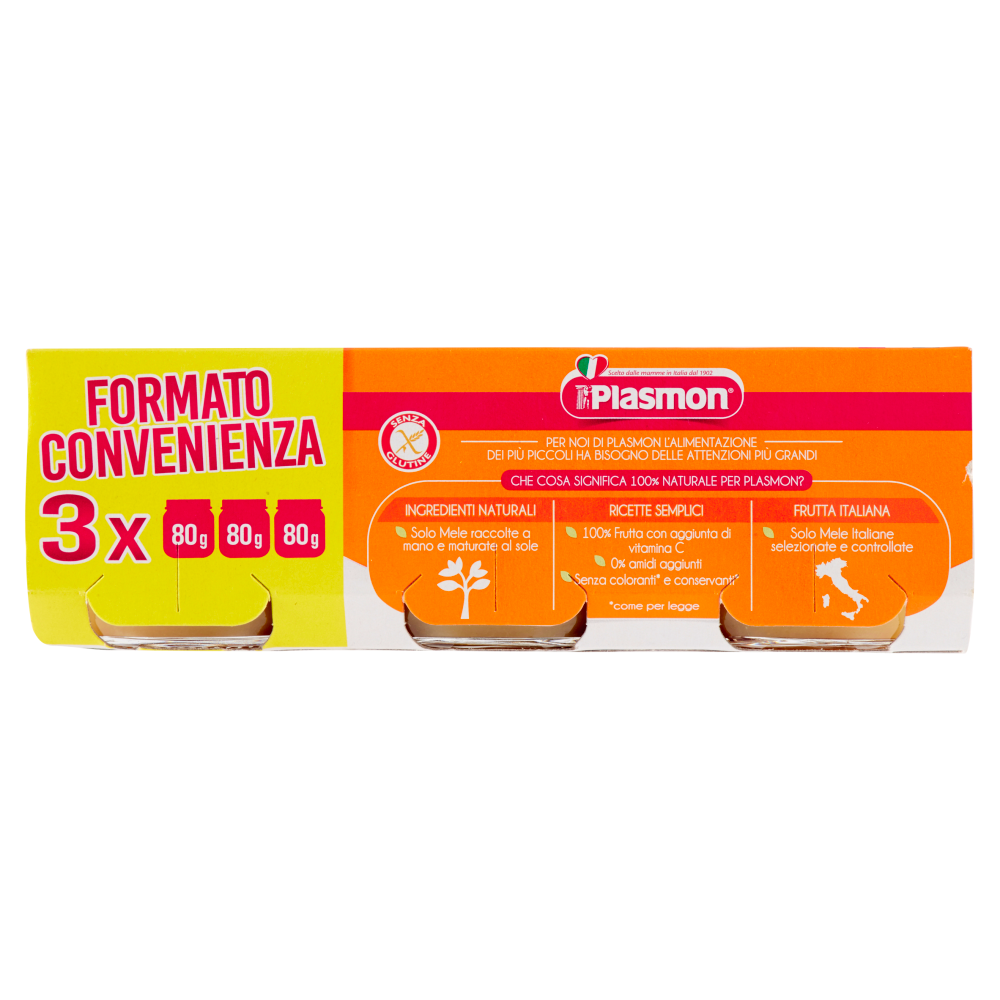 Plasmon Mela Omogeneizzato 3 x 80 g