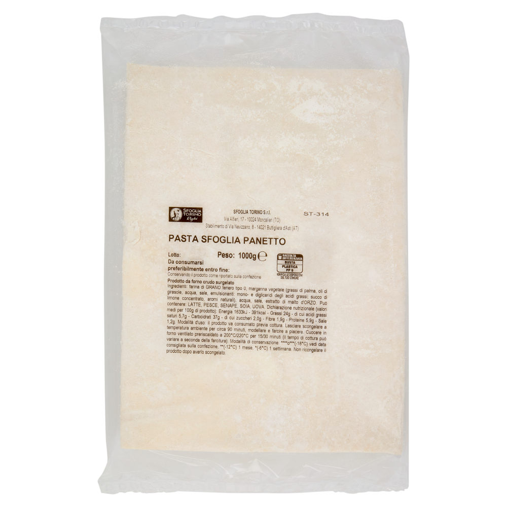 Sfoglia Torino Pasta Sfoglia Panetto 1000 g