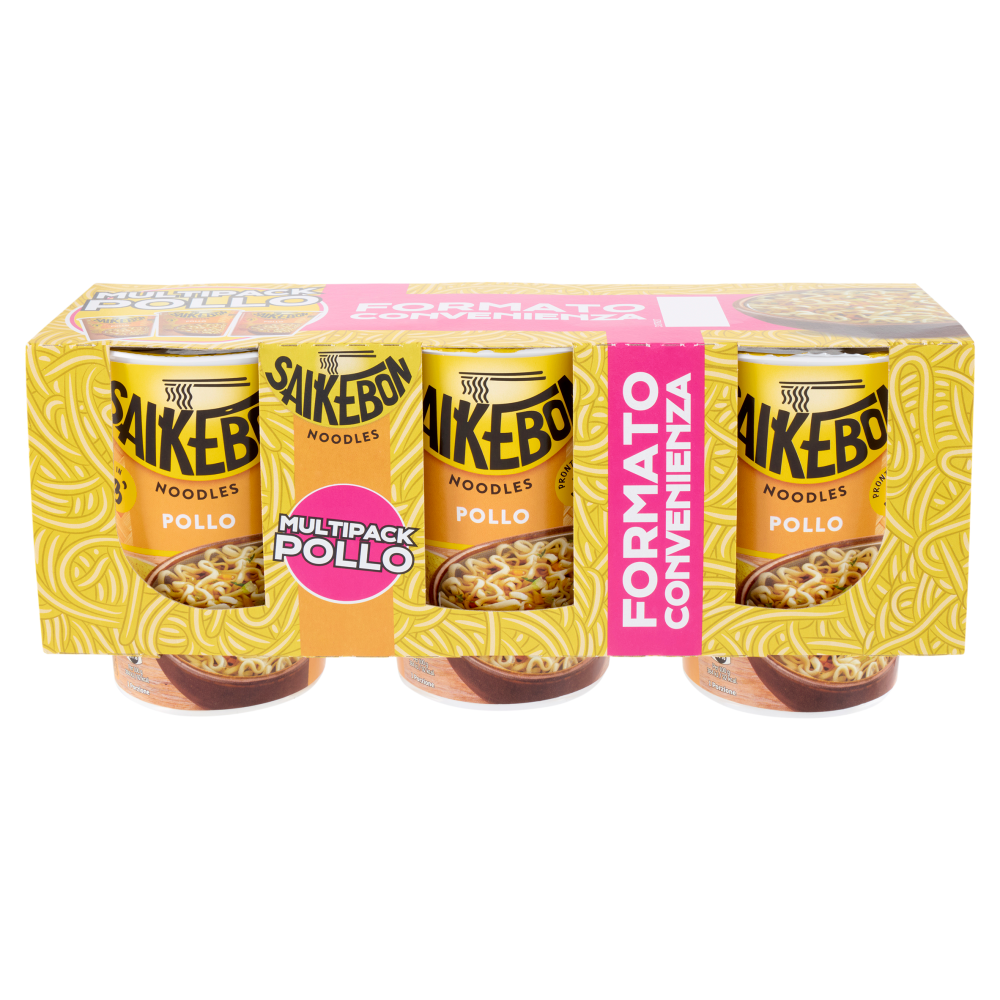 Saikebon Noodles Multipack Pollo 3 x 60 g