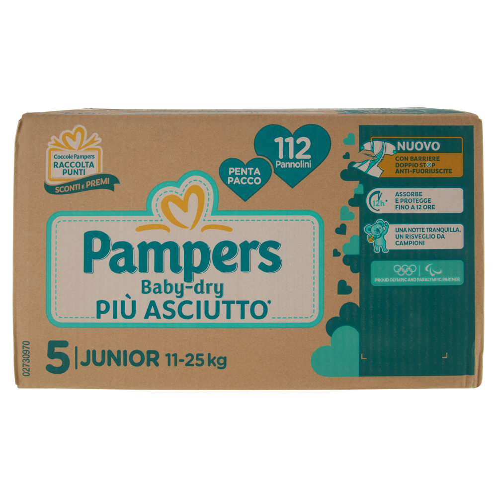 Pampers Baby-dry Junior 112 pz