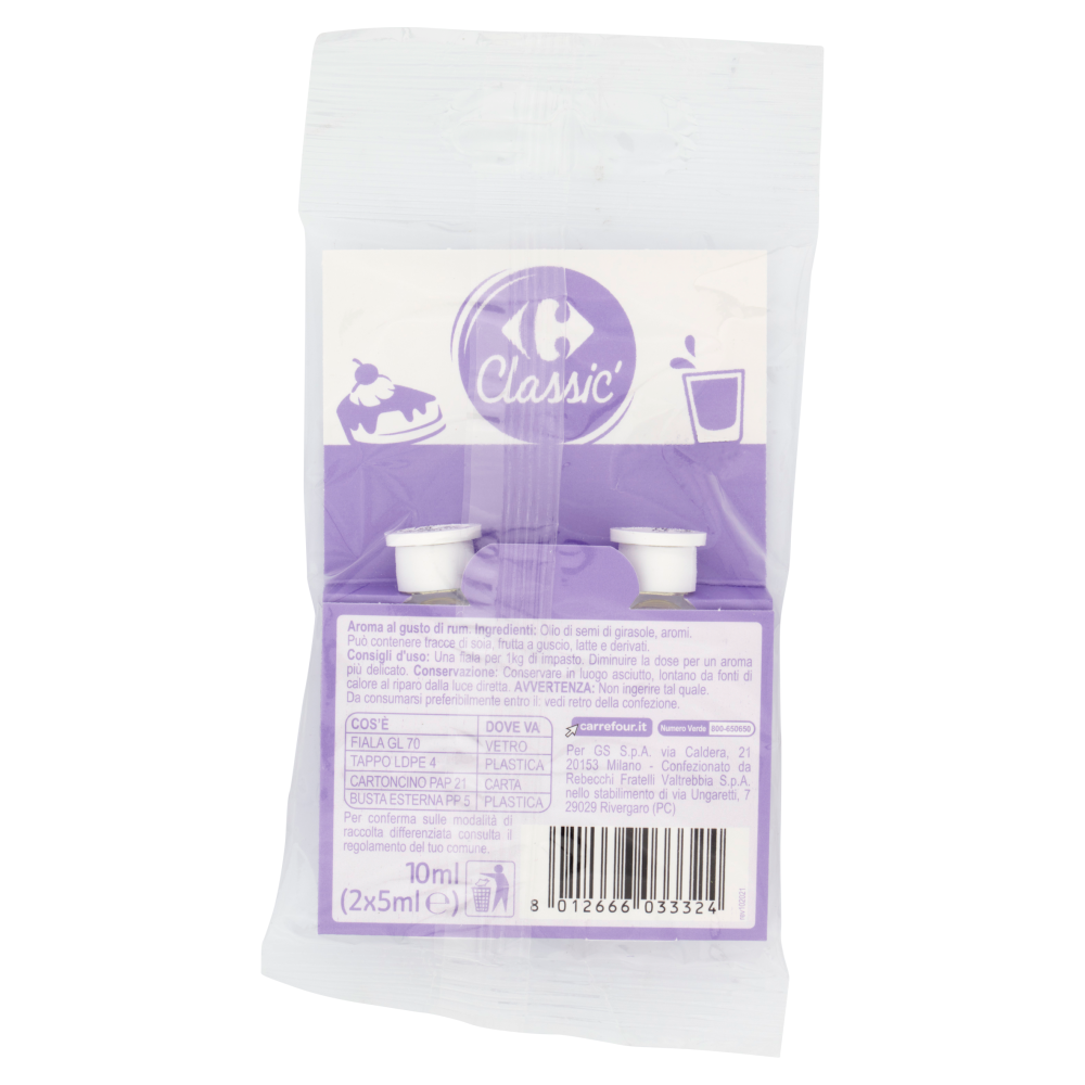 Carrefour Classic Aroma al Gusto Rum 2 x 5 ml