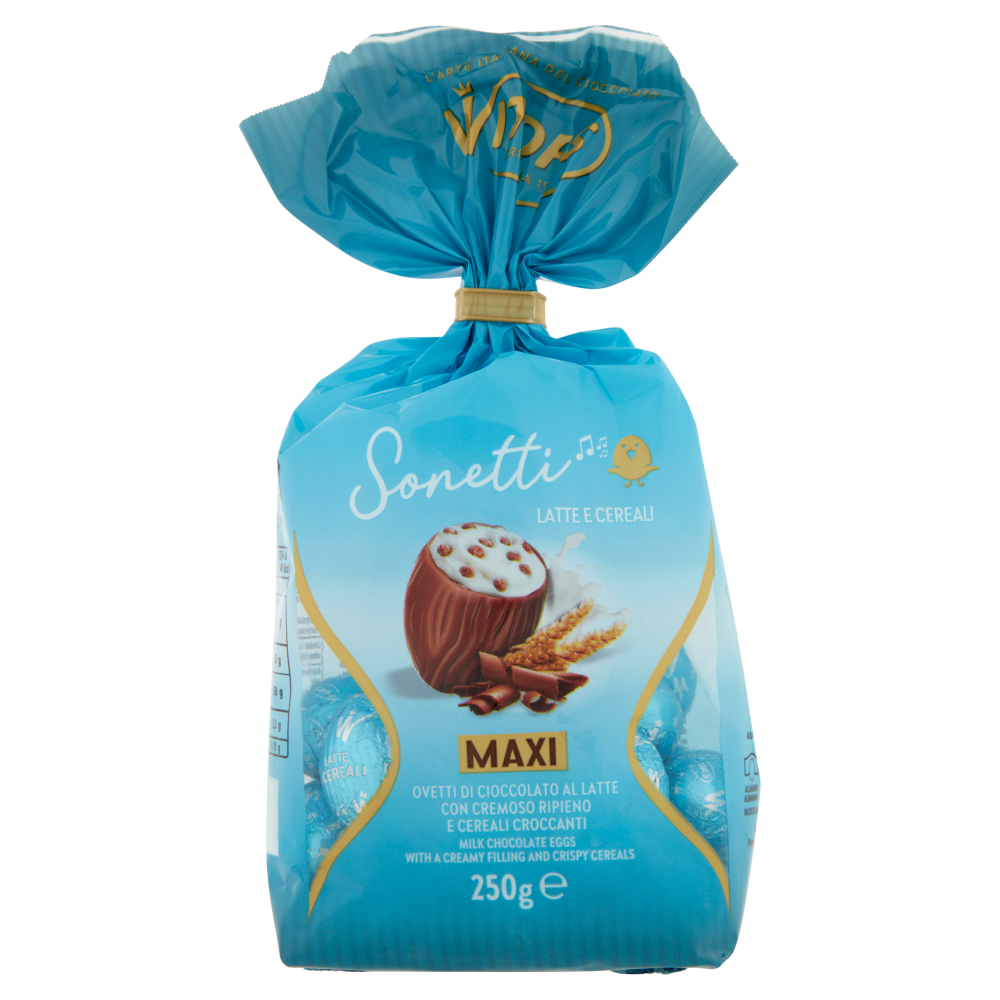 Witor's Sonetti Maxi Ovetti di Cioccolato al Latte con Cremoso Ripieno e Cereali Croccanti 250 g