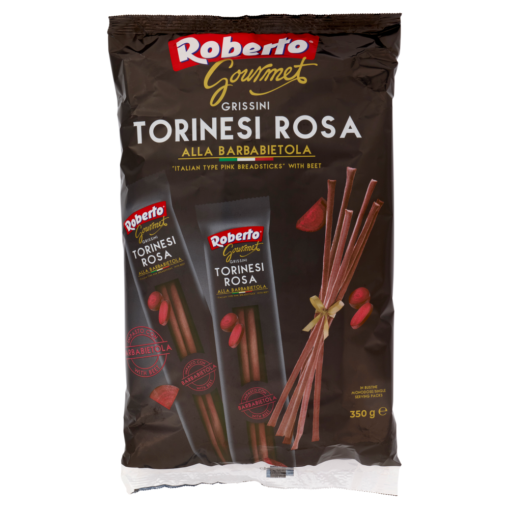 Roberto Gourmet Grissini Torinesi Rosa alla Barbabietola 350 g