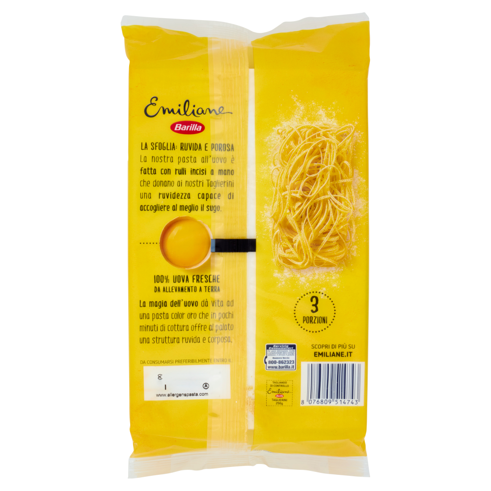 Barilla Emiliane Taglierini Pasta all'Uovo 250g