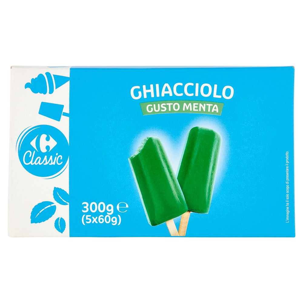 Carrefour Classic Ghiacciolo Gusto Menta 5 x 60 g