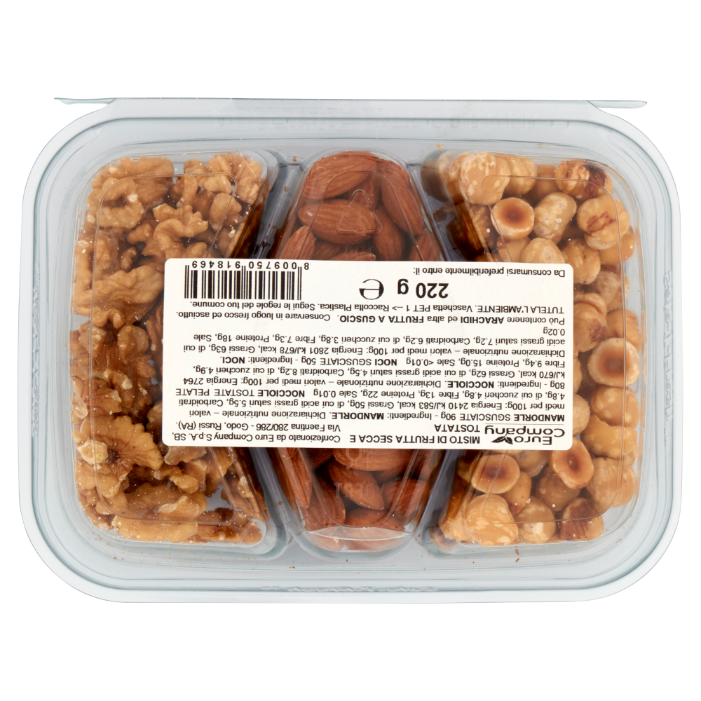 Euro Company Misto di Frutta Secca e Tostata 220 g