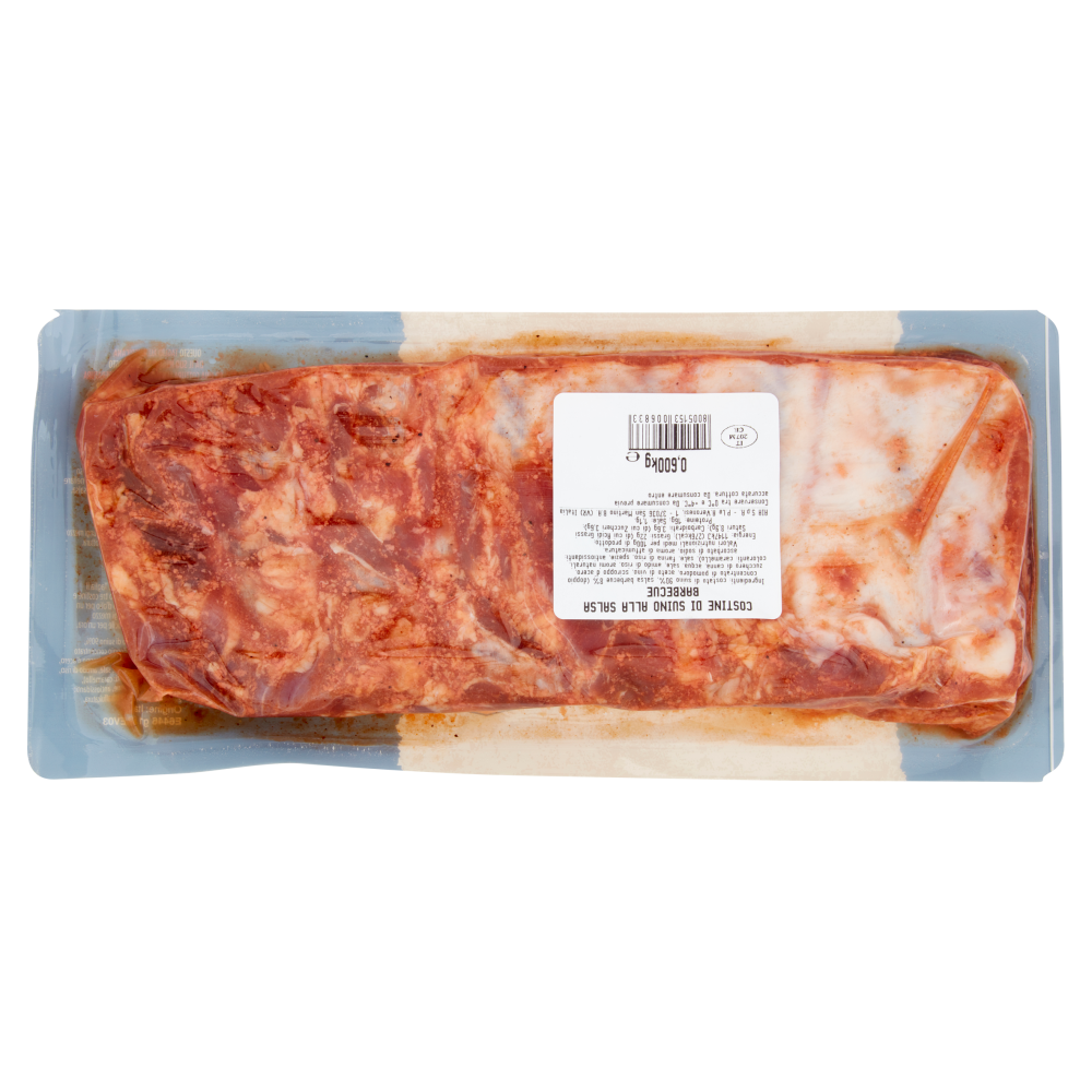 Aia Carne al Fuoco Costine Marinate di Suino alla Salsa Barbecue 0,600 kg