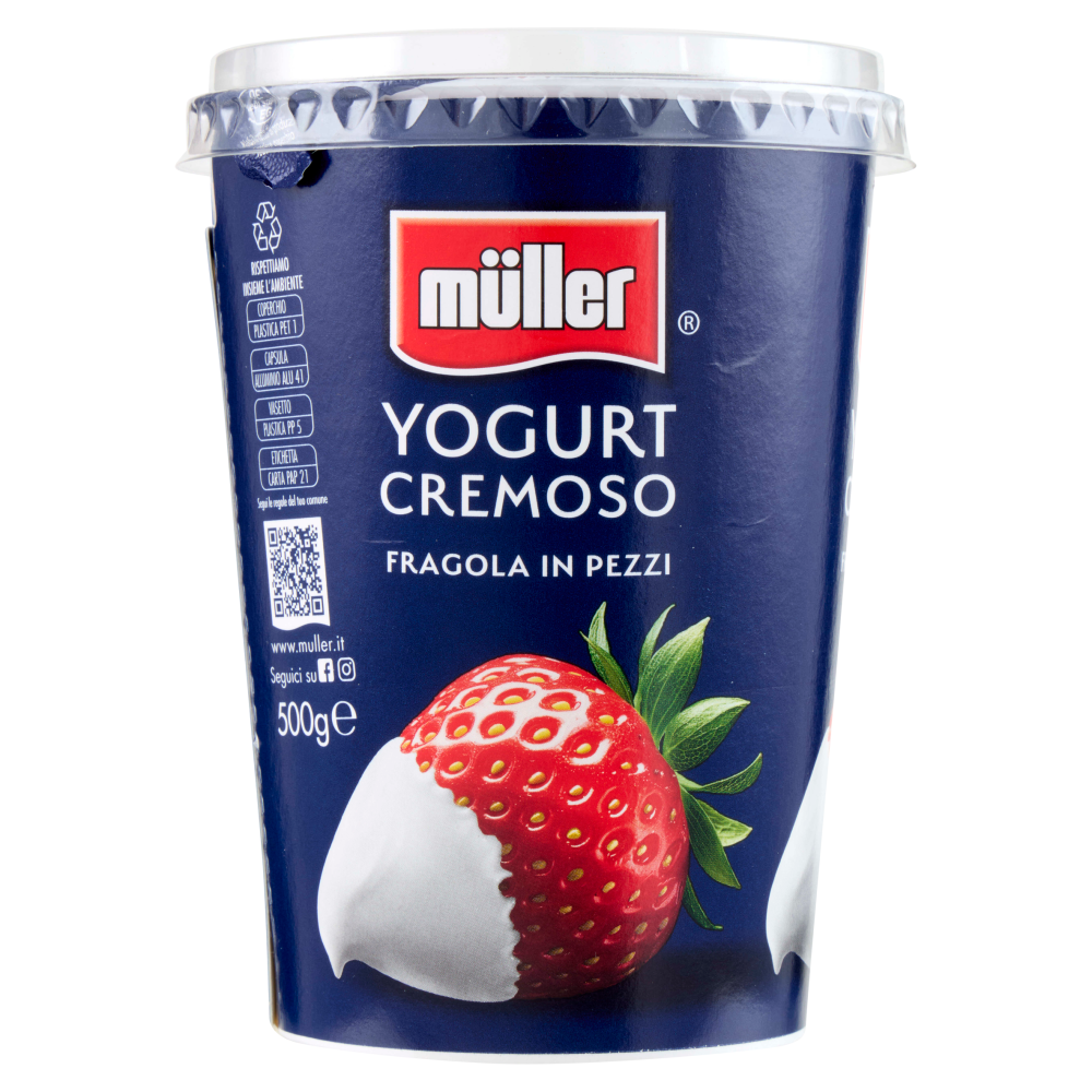müller Yogurt Cremoso Fragola in Pezzi 500 g