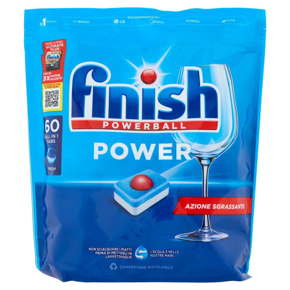 Finish Power Fresh pastiglie lavastoviglie 60 lavaggi 960 g