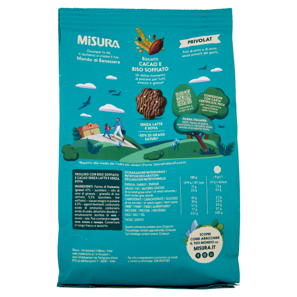 Misura Privolat Biscotti Cacao e Riso Soffiato 290 g