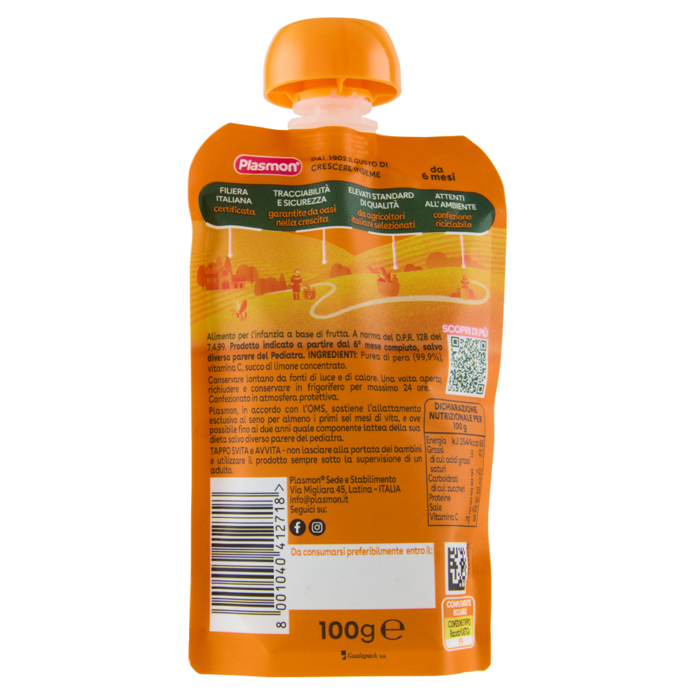 Plasmon il Frullato Pera 100 g