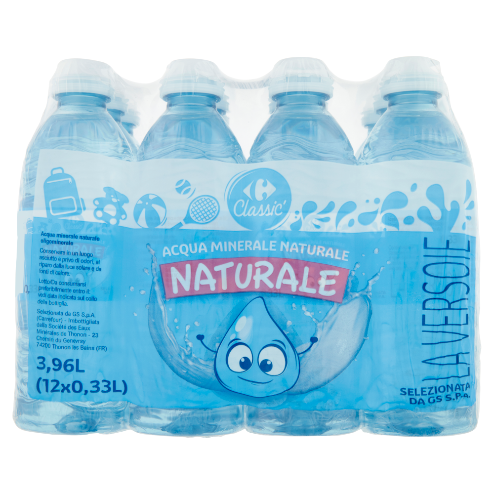 Carrefour Classic Naturale Acqua Minerale Naturale la Versoie 12 x 0,33 L