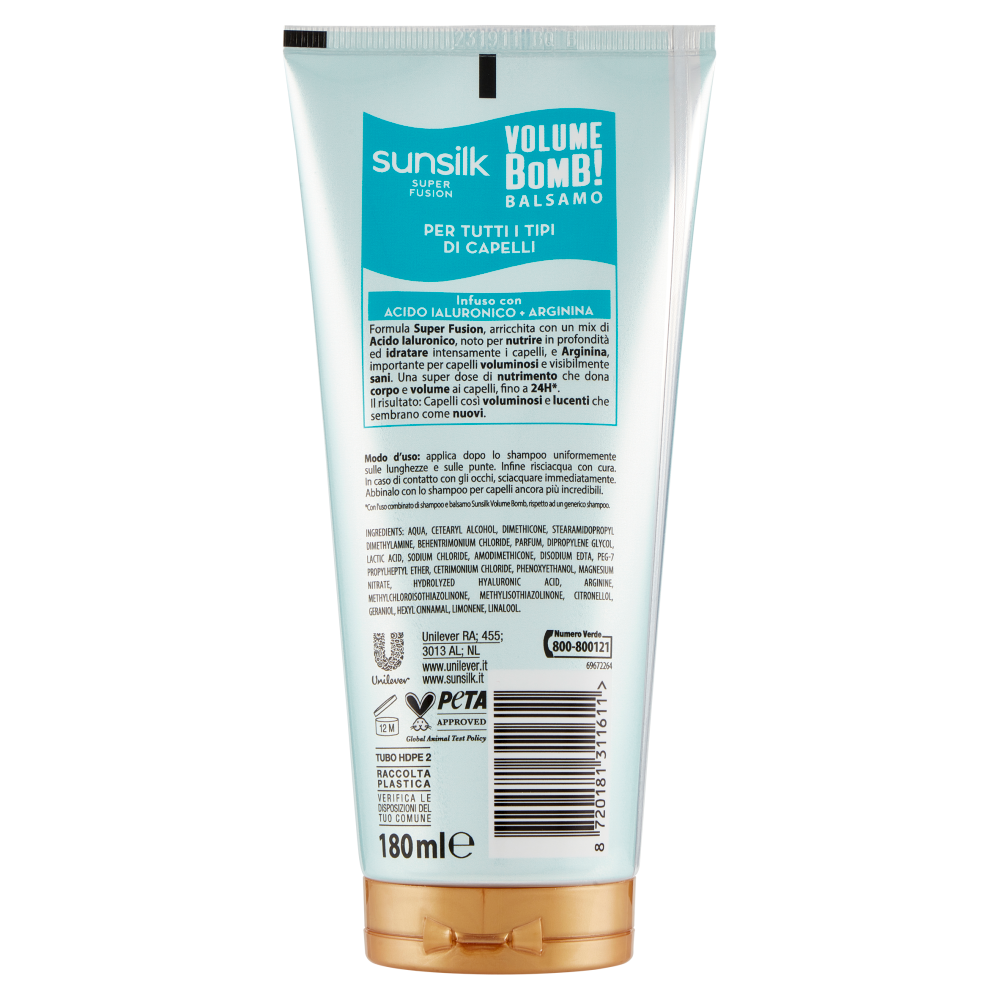 sunsilk Super Fusion Volume Bomb! Balsamo per Tutti i Tipi di Capelli 180 ml