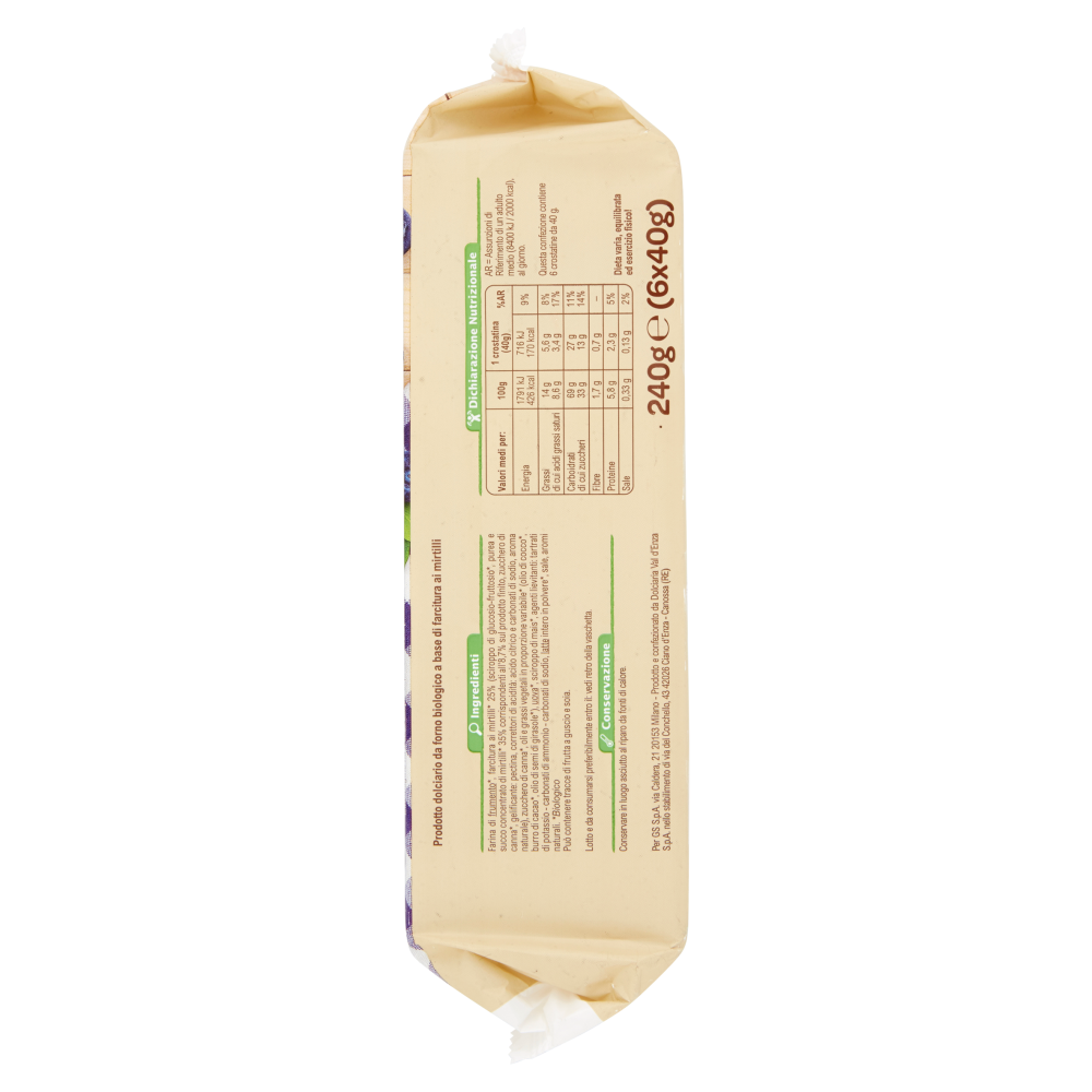 Carrefour Bio Crostatina ai mirtilli 6 x 40 g