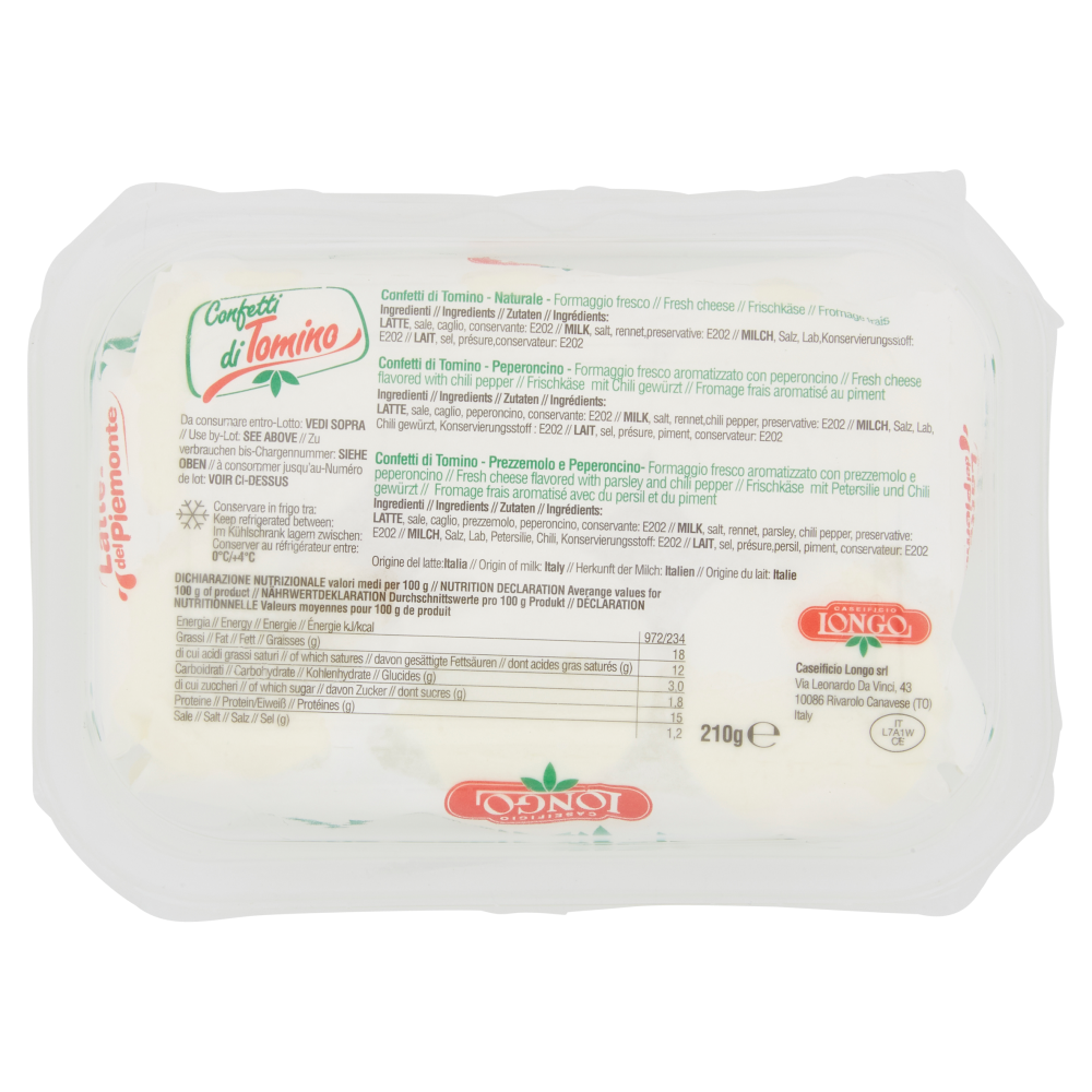 Caseificio Longo Confetti di Tomino Naturale 210 g