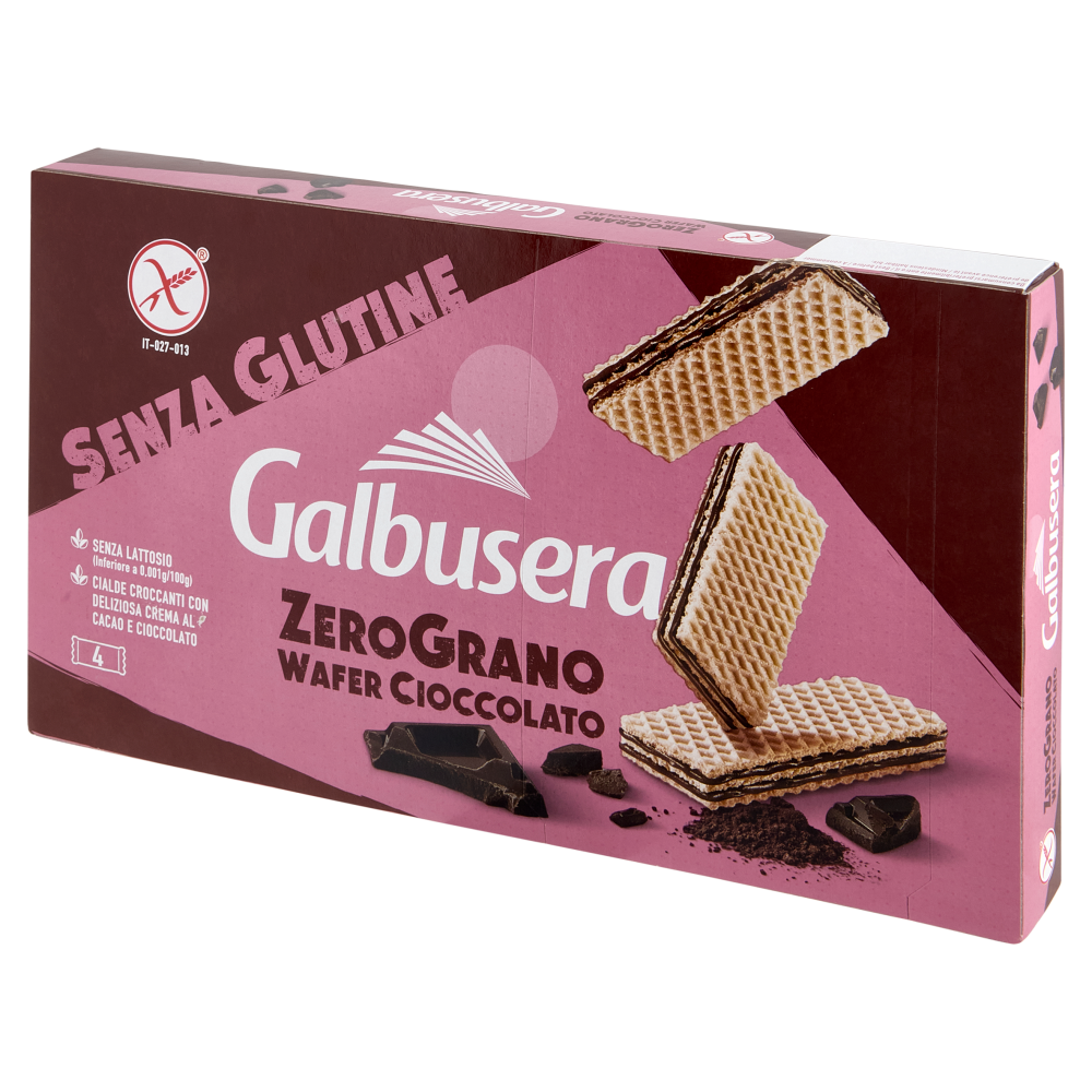 Galbusera ZeroGrano Wafer Cioccolato Senza Glutine 4 x 45 g