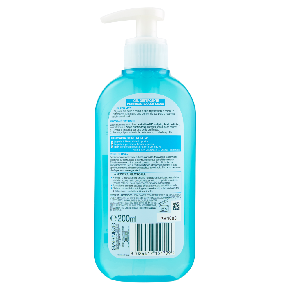 Garnier Pure Active Gel detergente purificante per pelli miste-con Imperfezioni, 200 ml