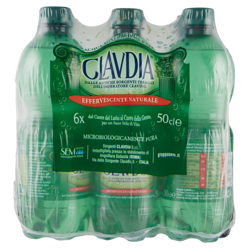 Clavdia Effervescente Naturale 6 x 50 cl