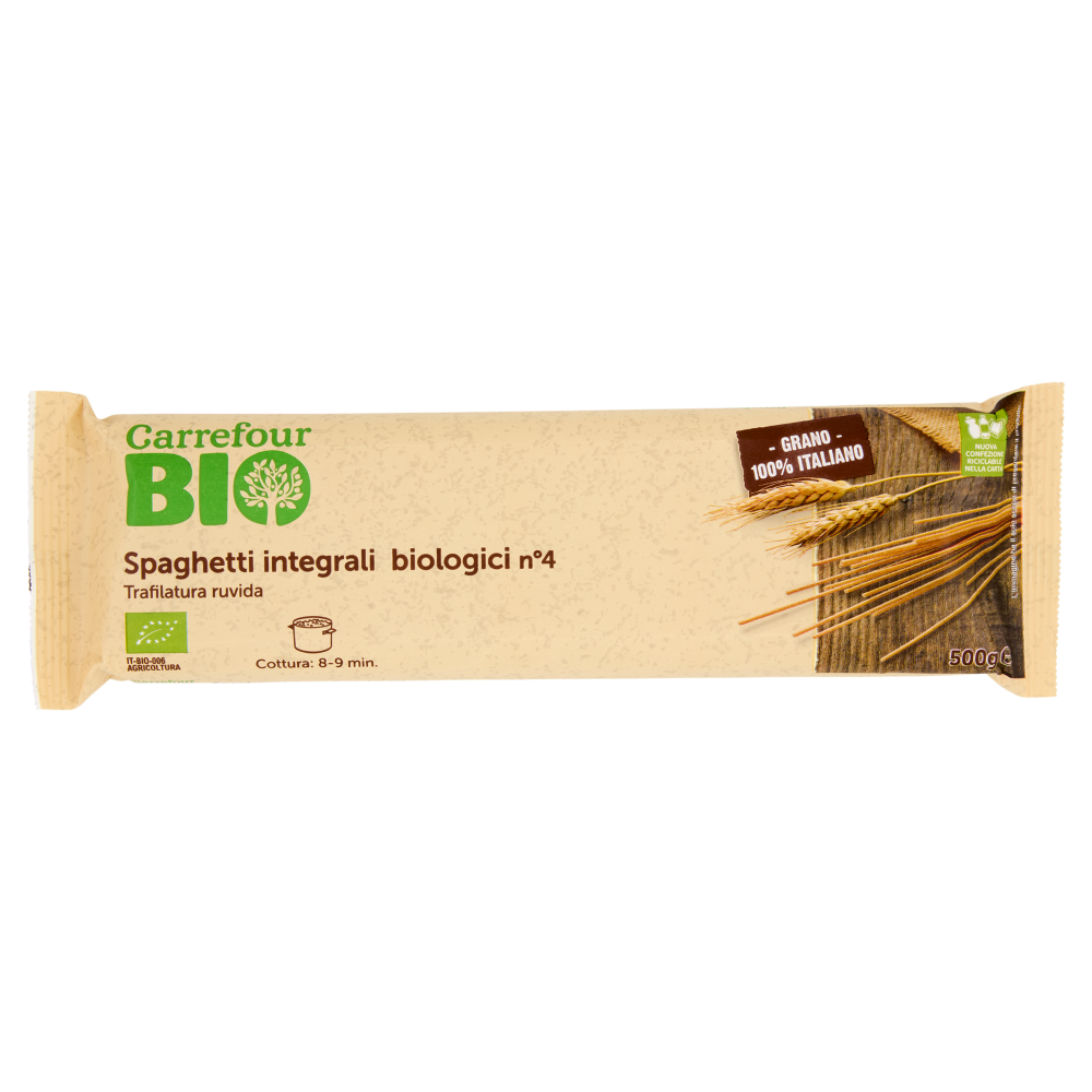 Carrefour Bio Spaghetti integrali biologici n°4 500 g