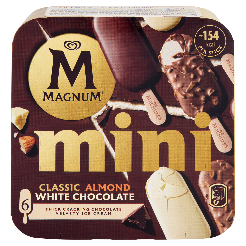 Magnum mini Classic, Almond, White Chocolate 6 Gelati 254,2 g