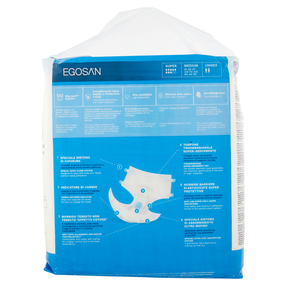 Egosan Pannoloni Mutandina Notte Medium Unisex 10 pz