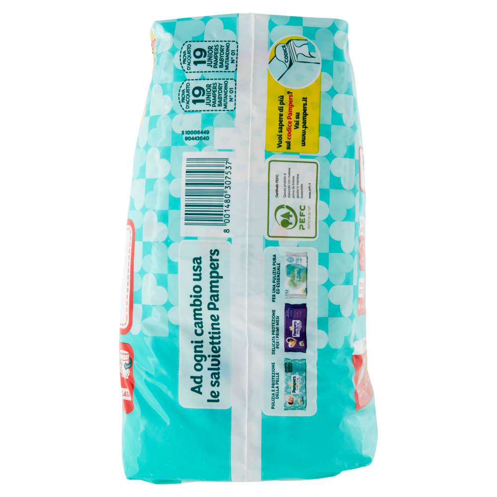 Pampers Baby-dry Mutandino Junior 19+19 pz
