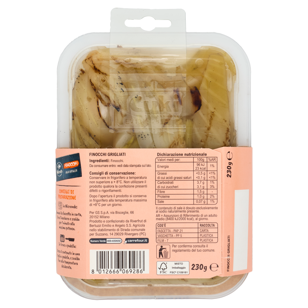 Carrefour il Mercato Finocchi alla Griglia 230 g