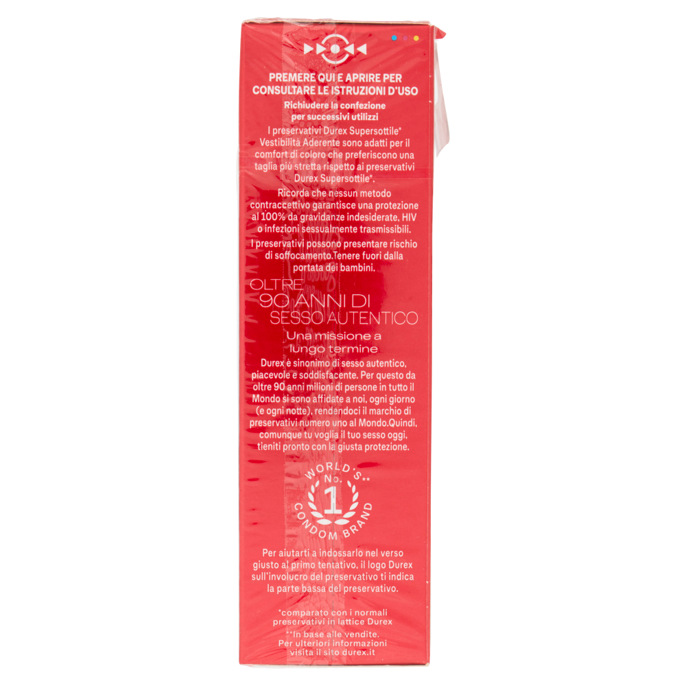 Durex Settebello Super Sottile Preservativi ad Alta Sensibilità , 10 Profilattici