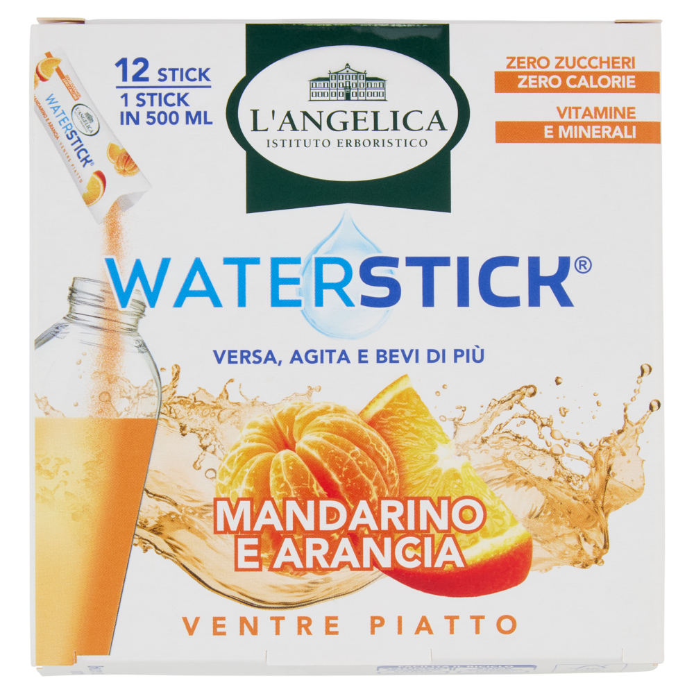 L'Angelica Waterstick Mandarino e Arancia Ventre Piatto 12 x 2 g