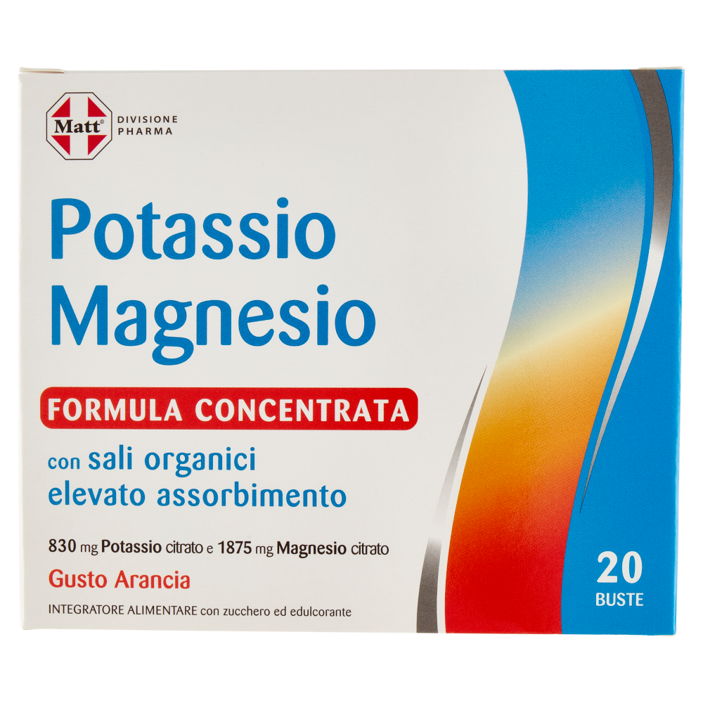 Matt Divisione Pharma Potassio Magnesio Formula Concentrata 20 Buste 100 g