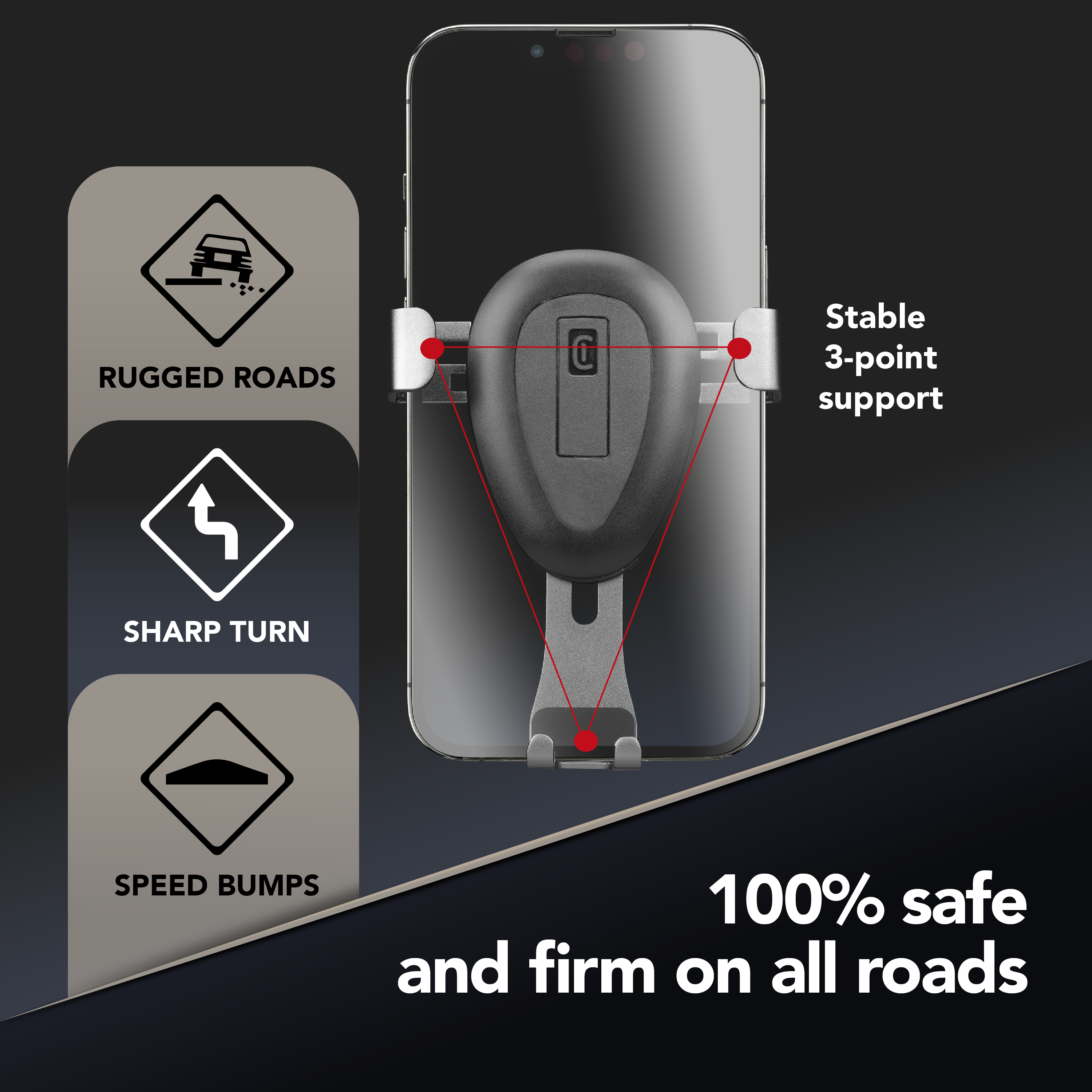 Cellularline Slide - Universal Supporto smartphone da auto per alette di aerazione