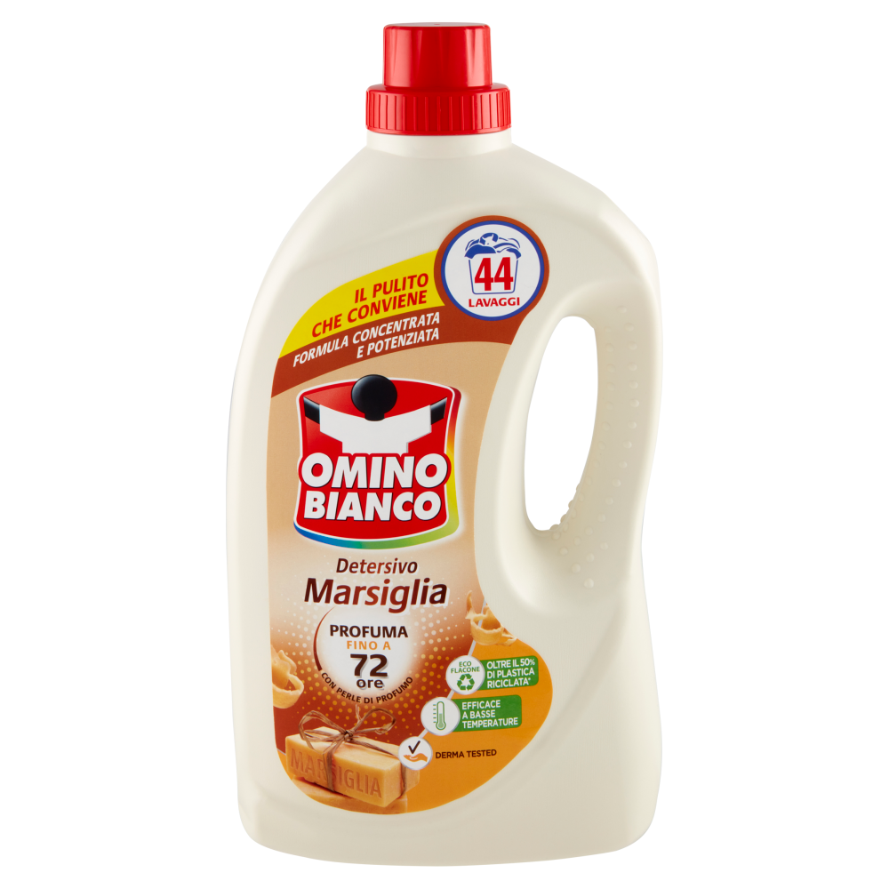 Omino Bianco Detersivo Lavatrice Liquido Marsiglia 44 Lavaggi 1760 ml