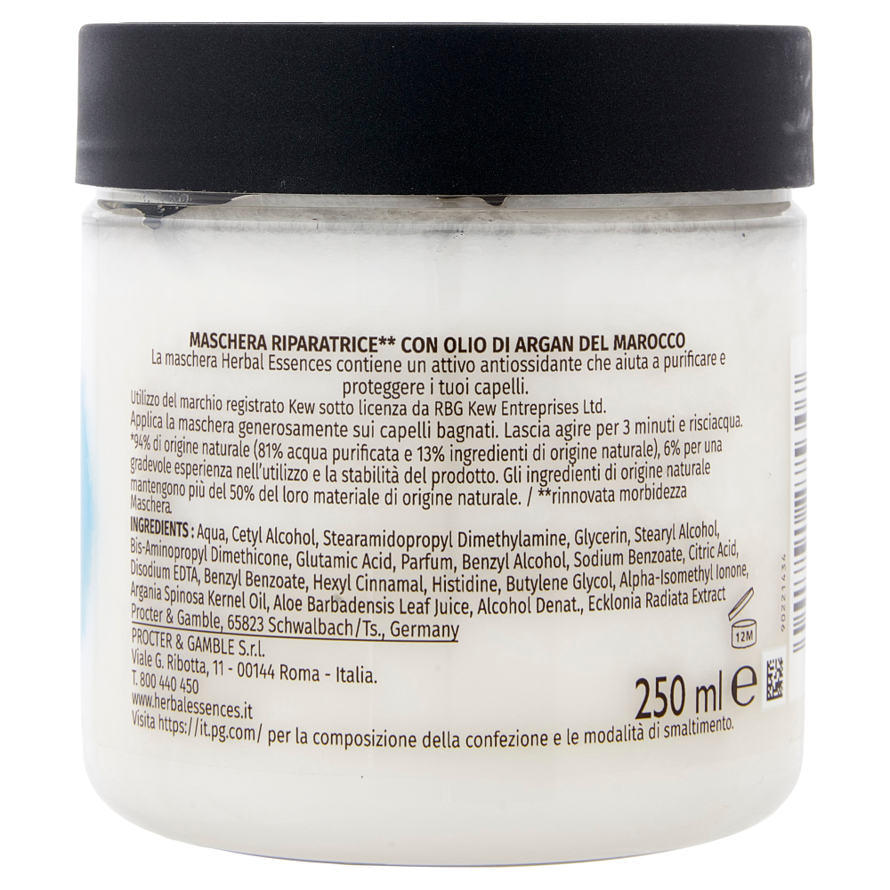 Herbal Essences Maschera Capelli Riparatrice con Olio di Argan 250 ml