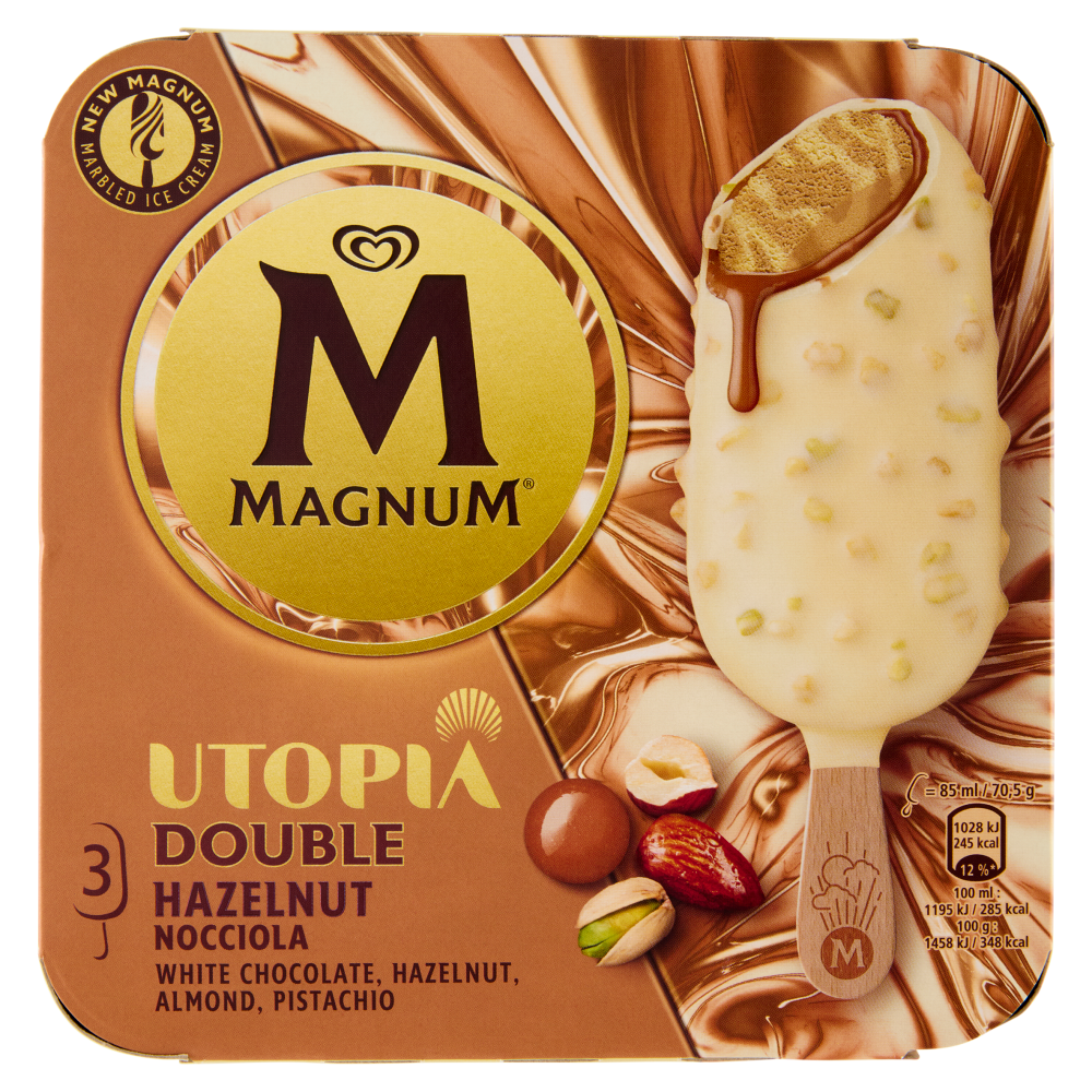 Magnum Utopia Double Hazelnut Nocciola 3 Gelati 211,5 g