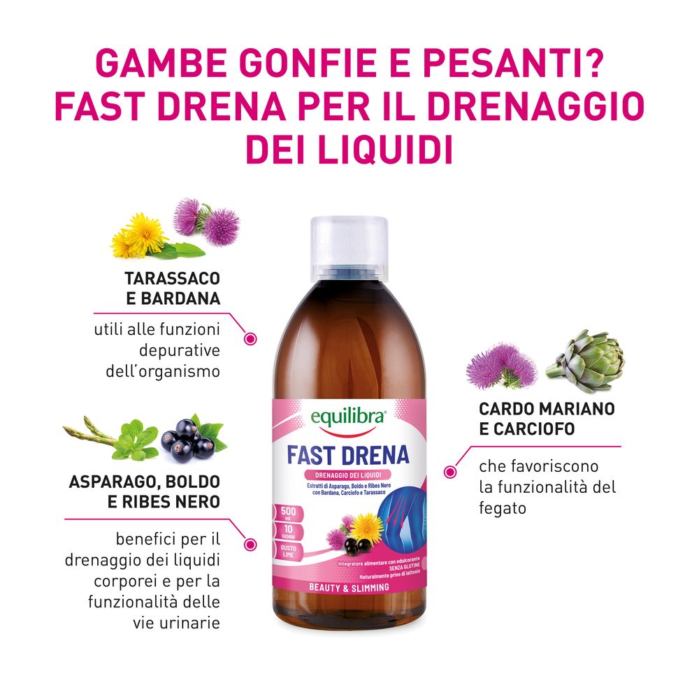 Equilibra Fast Drena Drenaggio dei Liquidi 500 ml