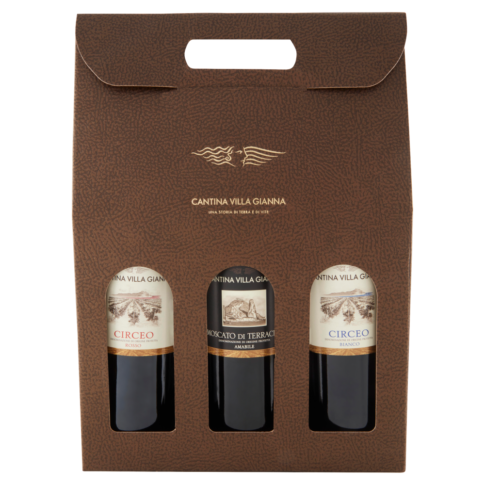 Cantina Villa Gianna Circeo DOP Rosso, Moscato di Terracina DOP Amabile, Circeo DOP Bianco 3x750ml