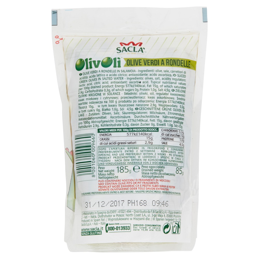 Saclà OlivOlì Verdi a Rondelle 185 g
